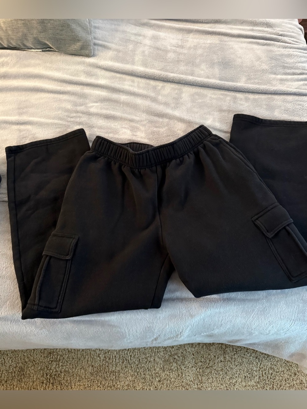 Qinsen Black BBL Cargo Sweatpants M